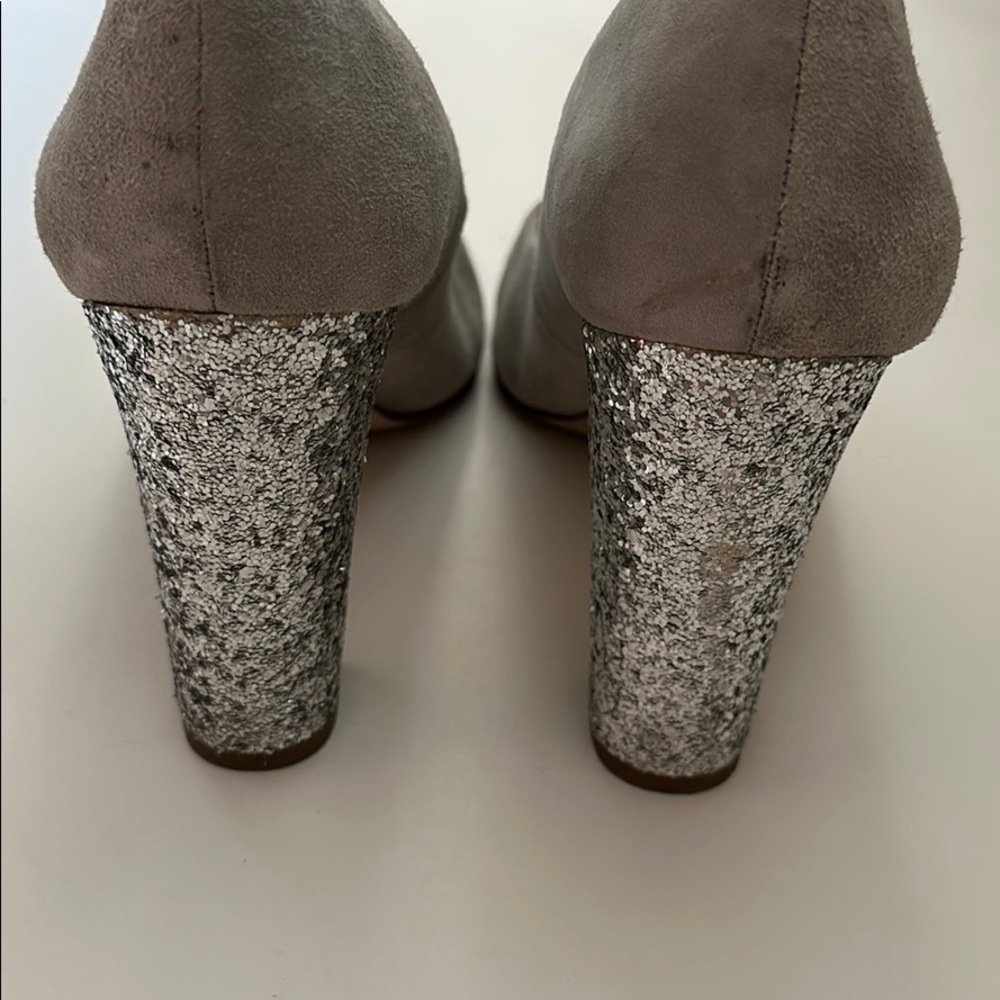 J Crew sparkly suede pumps!